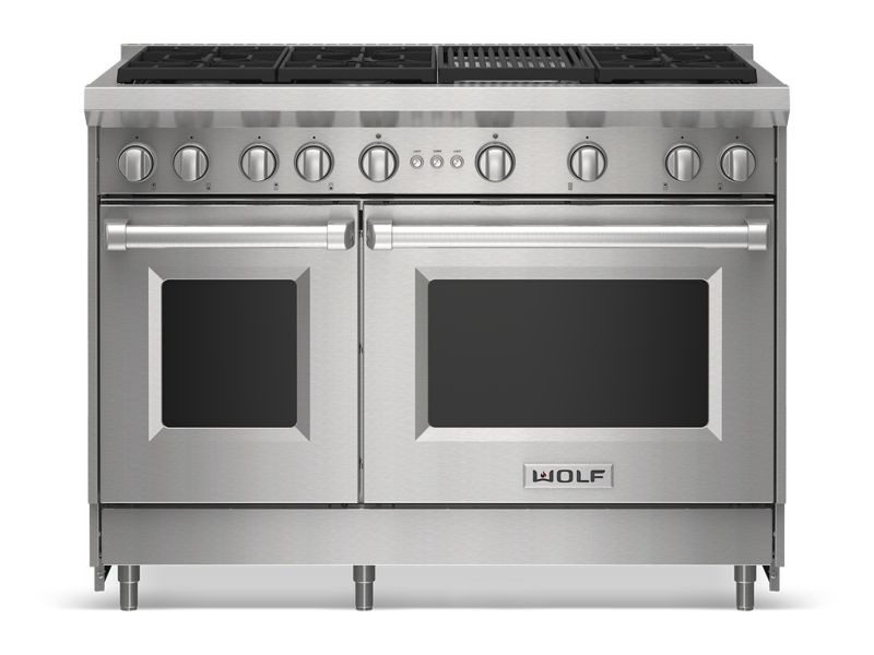 Wolf 48" Gas Range - 6 Burners and Infrared Charbroiler, model GR486C-LP — ranges specified and installed by iKitchen Cabinetry, view 5