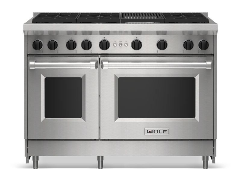 Wolf 48" Gas Range - 6 Burners and Infrared Charbroiler, model GR486C-LP — ranges specified and installed by iKitchen Cabinetry, view 2