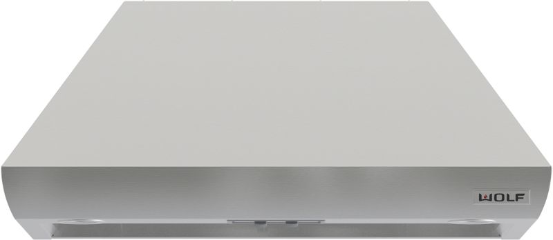 Wolf Pro Wall Chimney Hood, model PWC2418 — ventilation specified and installed by iKitchen Cabinetry, view 2