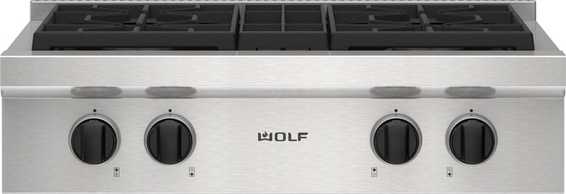Wolf 30" Sealed Burner Rangetop - 4 Burners, model SRT304-LP — ranges specified and installed by iKitchen Cabinetry