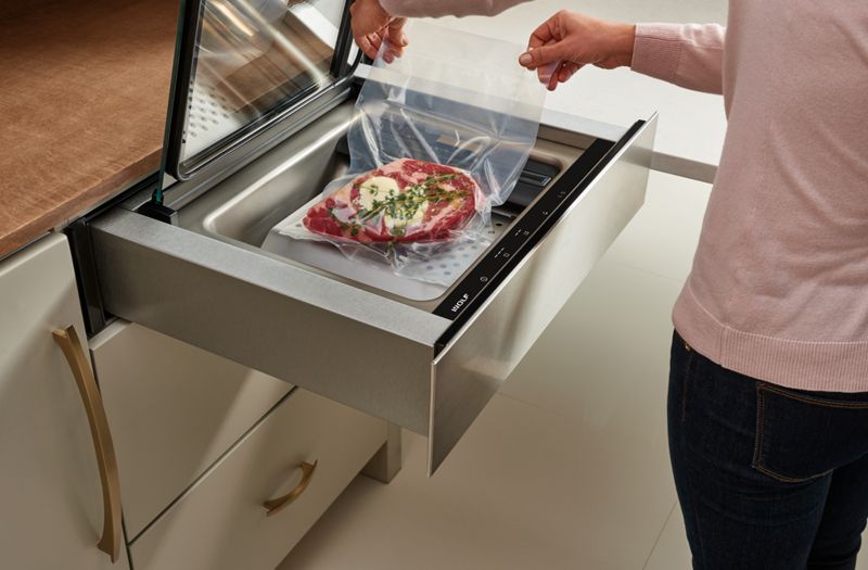 Wolf 24" Vacuum Seal Drawer, model VS24 — drawers specified and installed by iKitchen Cabinetry, view 4