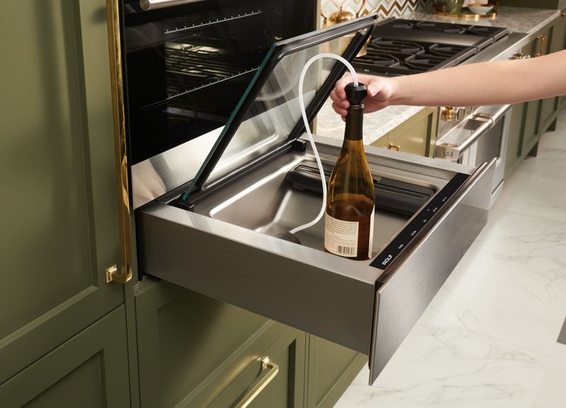 Wolf 24" Vacuum Seal Drawer, model VS24 — drawers specified and installed by iKitchen Cabinetry, view 5