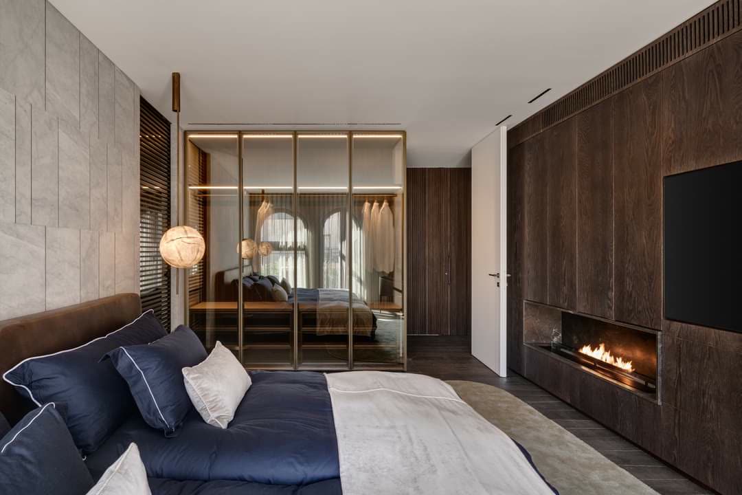 Custom closet with dedicated accessory and handbag shelving by iKitchen Cabinetry
