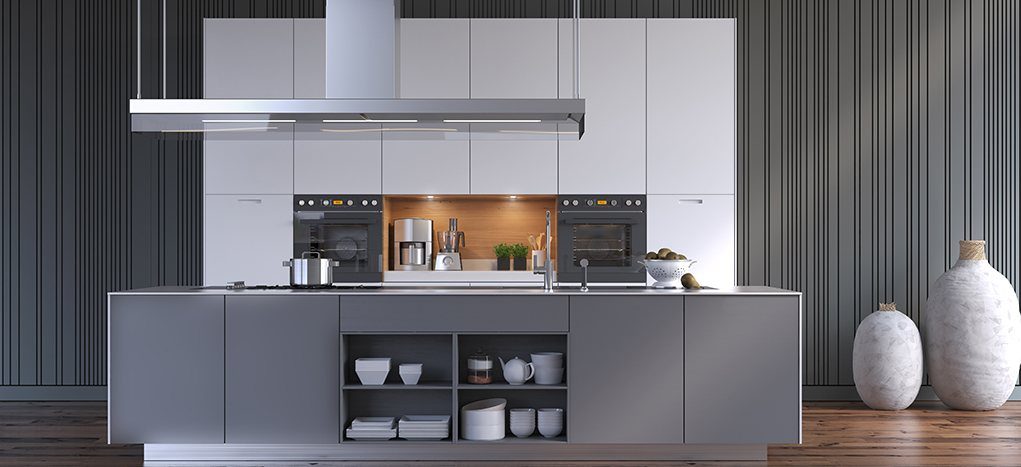 AGT Pebble Grey 3024 — decorative furniture panel for custom cabinetry, view 2
