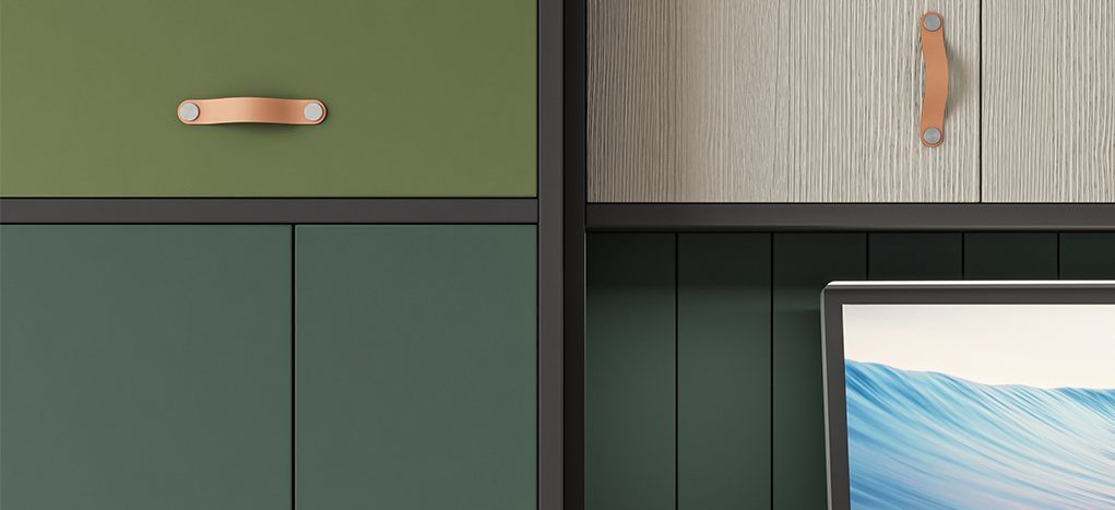 AGT Leaf Green 3050 — decorative furniture panel for custom cabinetry, view 5