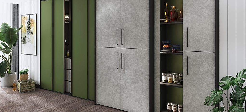 AGT Croco Grey 3063 — decorative furniture panel for custom cabinetry, view 2