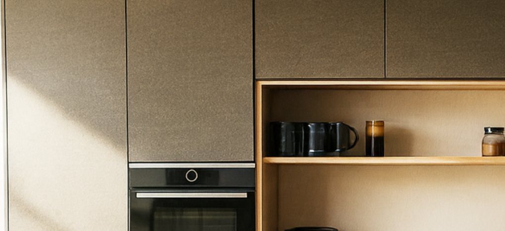 AGT Moongrain Brown 3104 — decorative furniture panel for custom cabinetry, view 4