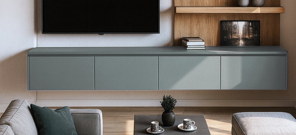 AGT Silk Grey 3108 — decorative furniture panel for custom cabinetry, view 2