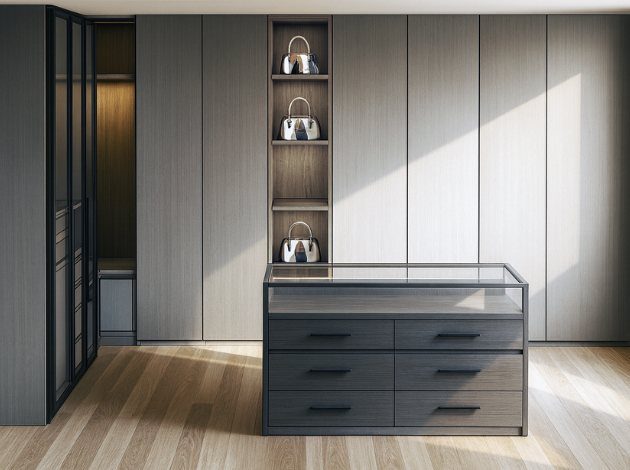 AGT Linear Brushed Metal 3113 — decorative furniture panel for custom cabinetry, view 5