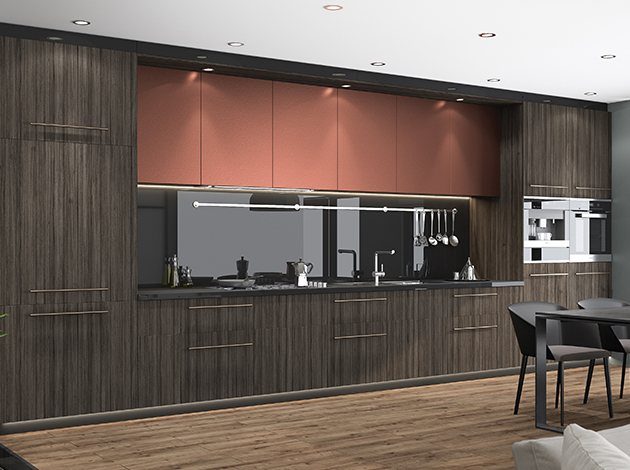 AGT Toledo Dark Wood 389 — decorative furniture panel for custom cabinetry, view 5