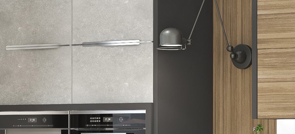 AGT Matt Stone Gray 390 — decorative furniture panel for custom cabinetry, view 4