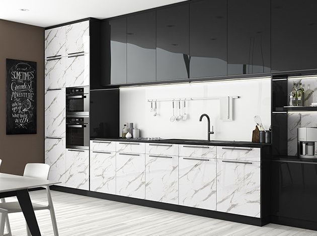 AGT HG Ephesus White 6007 — decorative furniture panel for custom cabinetry, view 5