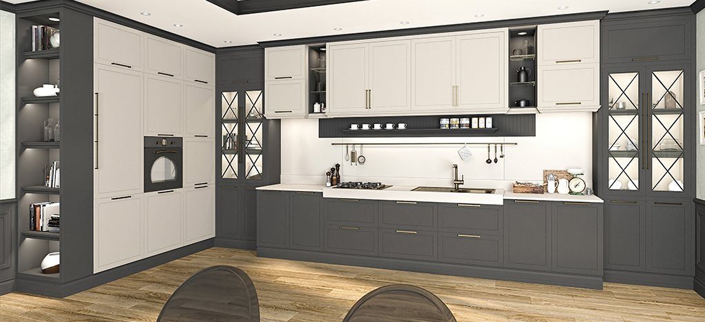AGT Soft Touch Storm Gray 726 — decorative furniture panel for custom cabinetry, view 2