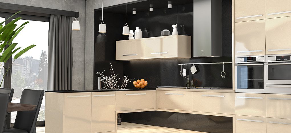 AGT Black L003 — mdf lam for custom cabinetry, view 2