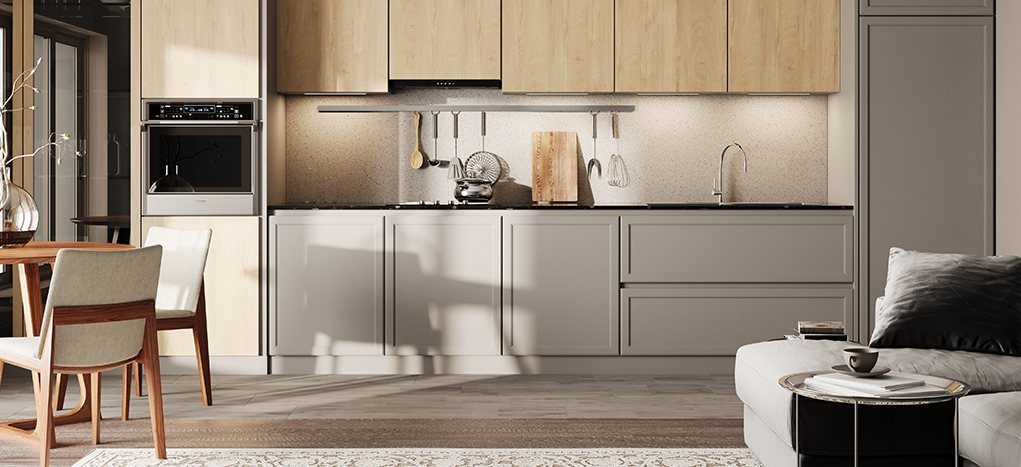 AGT Jazz Grey L151 — mdf lam for custom cabinetry, view 2