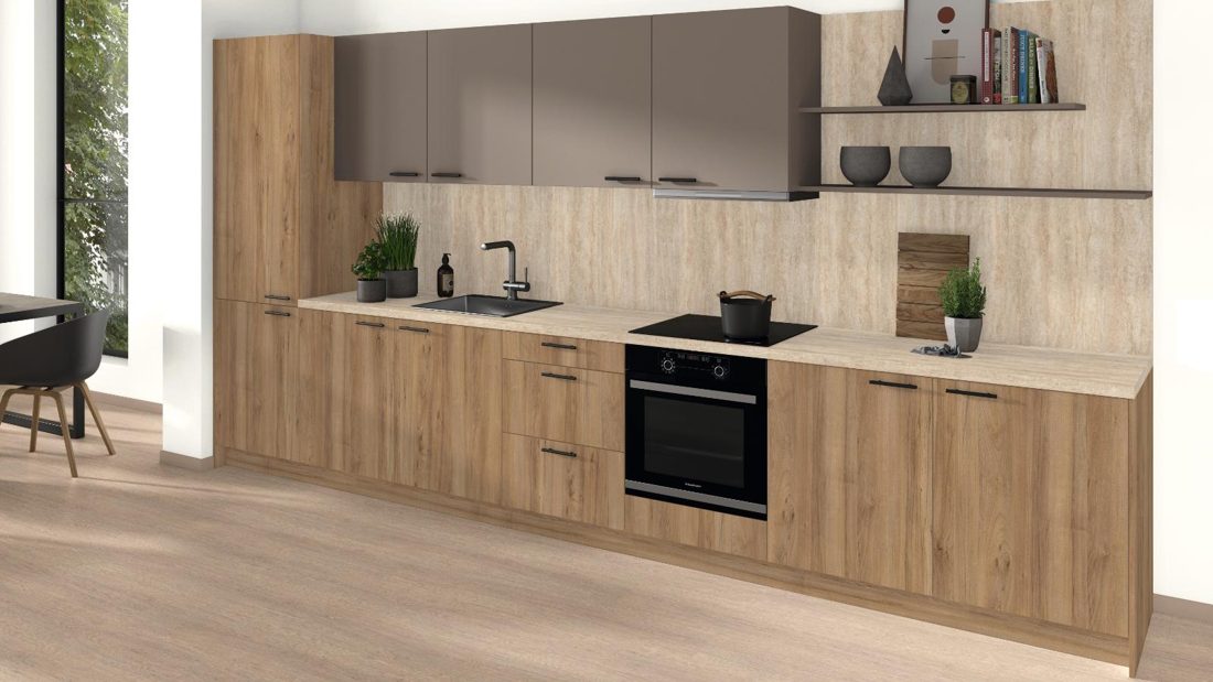 EGGER F030 ST75 Margalida Travertine — material / stone reproduction panel decor for custom cabinetry (3D view)