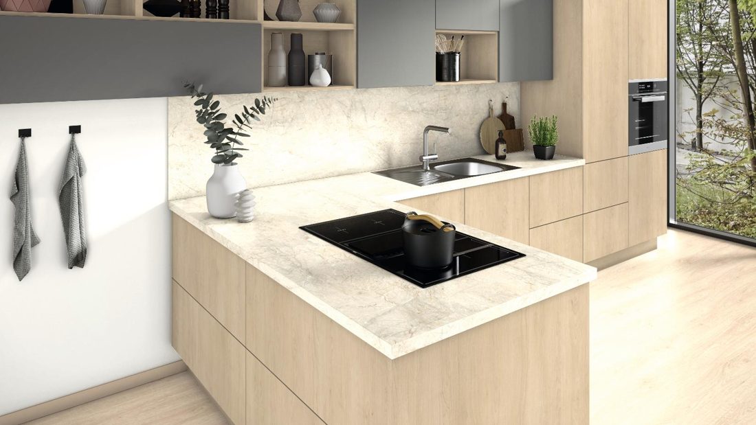 EGGER F108 ST9 San Luca Marble — material / stone reproduction panel decor for custom cabinetry (3D view)