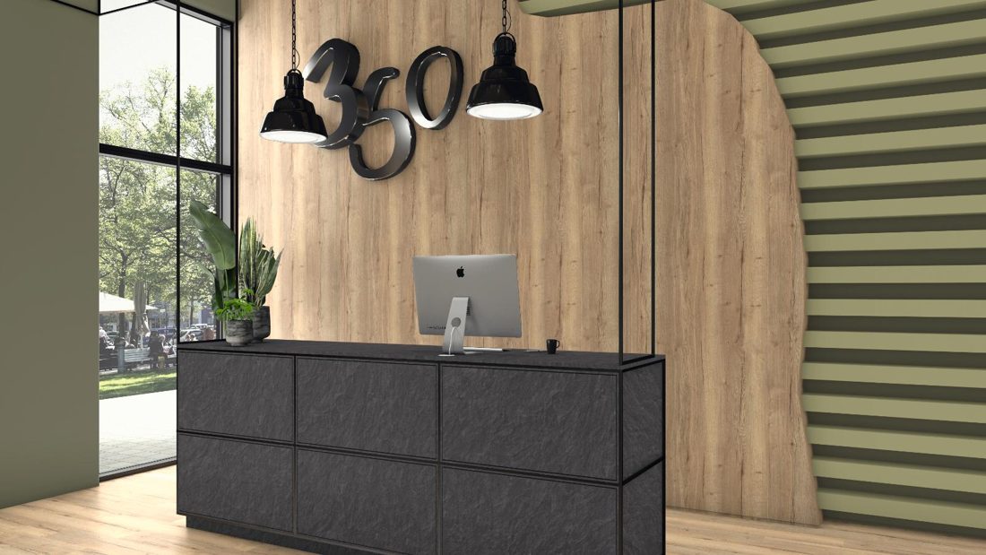EGGER F235 ST76 Scivaro Slate — material / stone reproduction panel decor for custom cabinetry (3D view)