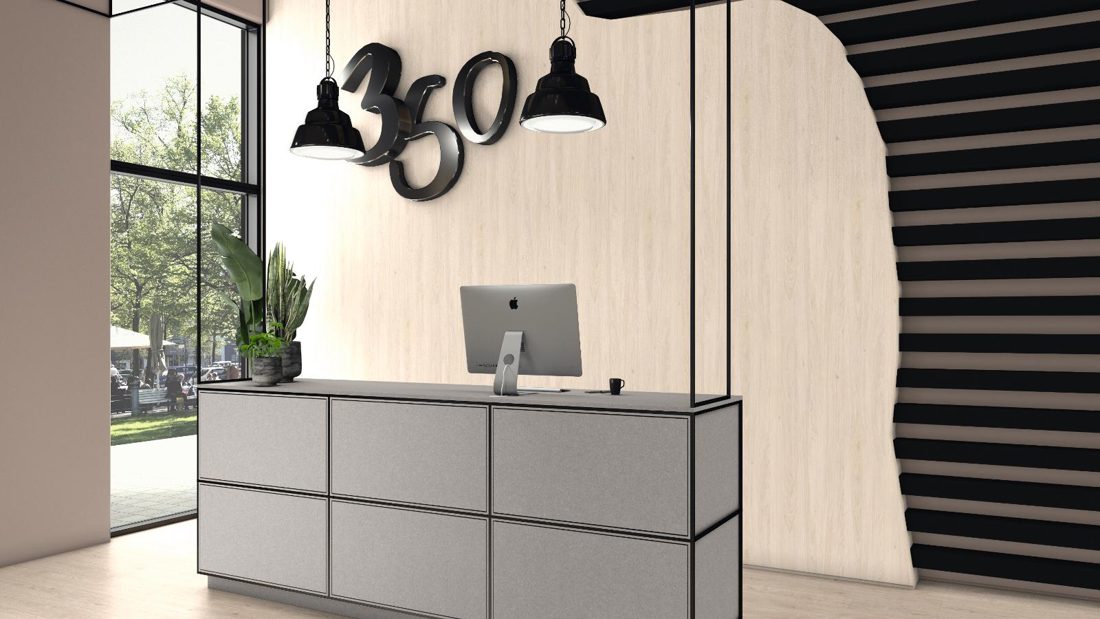 EGGER F634 ST76 Grey Canvas — material / stone reproduction panel decor for custom cabinetry (3D view)