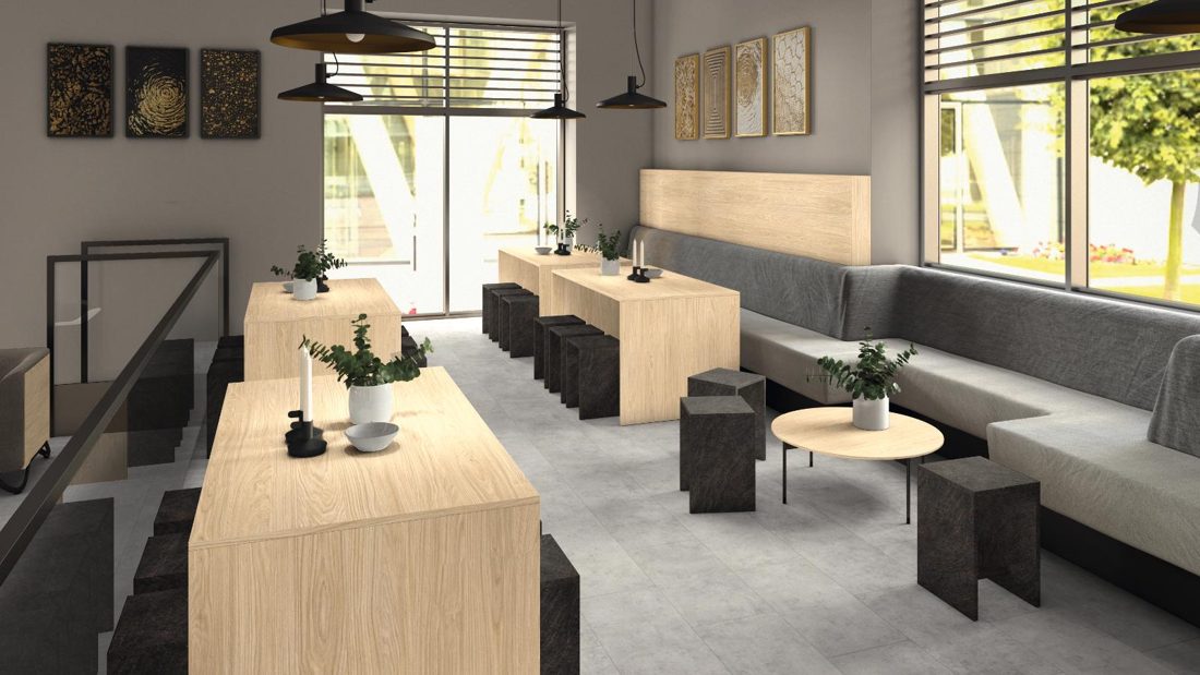 EGGER H1367 ST40 Light Natural Casella Oak — woodgrain reproduction panel decor for custom cabinetry (3D view)
