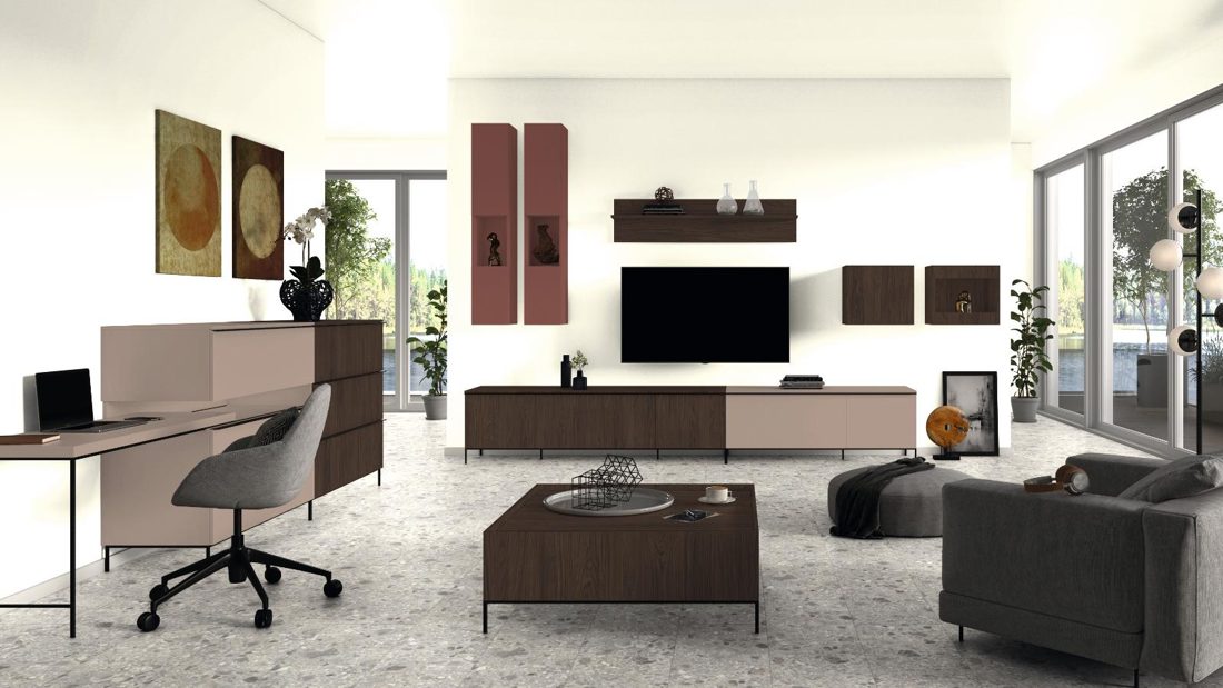 EGGER H1369 ST40 Marone Casella Oak — woodgrain reproduction panel decor for custom cabinetry (3D view)
