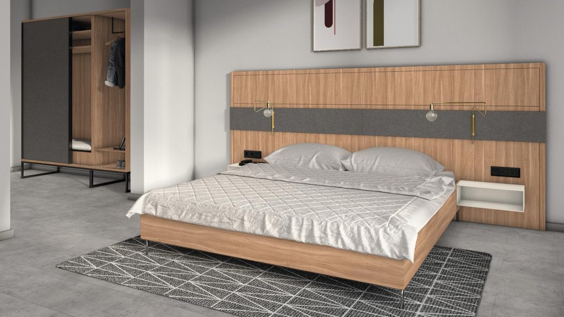 EGGER H1715 ST12 Parona Walnut — woodgrain reproduction panel decor for custom cabinetry (3D view)