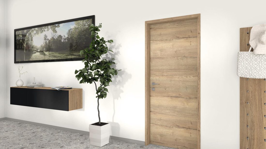 EGGER H180 ST86 Natural Halifax Oak Horizontal — woodgrain reproduction panel decor for custom cabinetry (3D view)