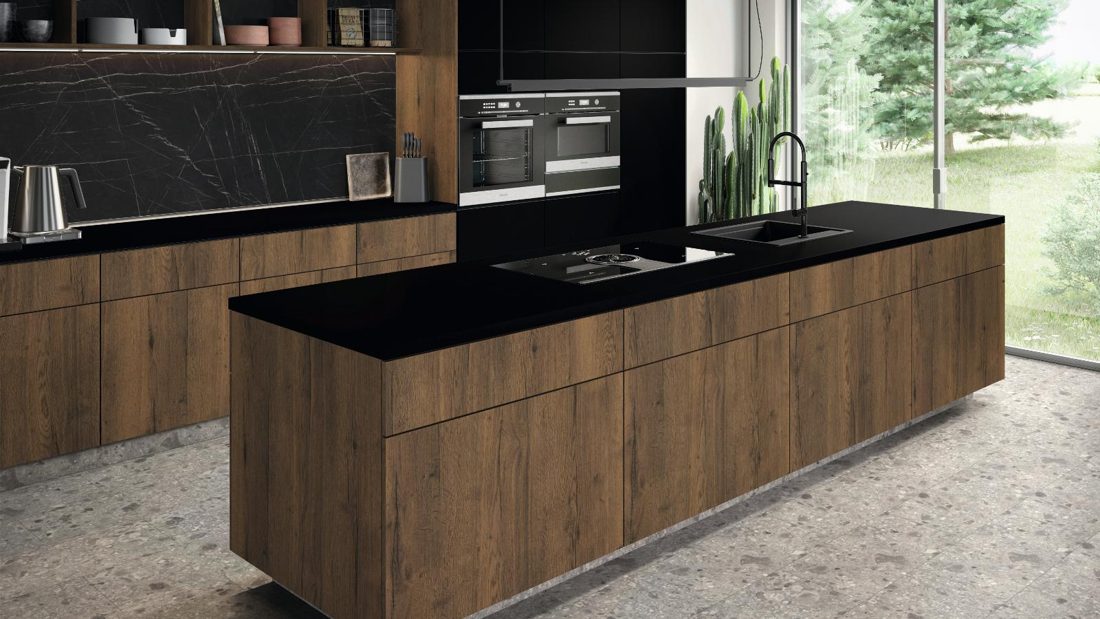 EGGER H3180 TM37 Brown Halifax Oak — woodgrain reproduction panel decor for custom cabinetry (3D view)
