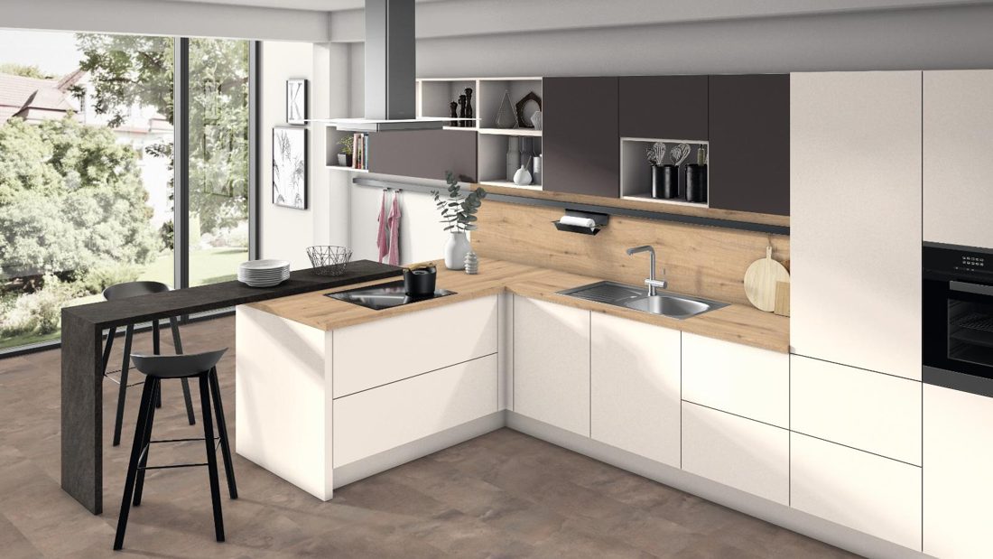 EGGER U220 ST9 Soft Beige — uni colour panel decor for custom cabinetry (3D view)