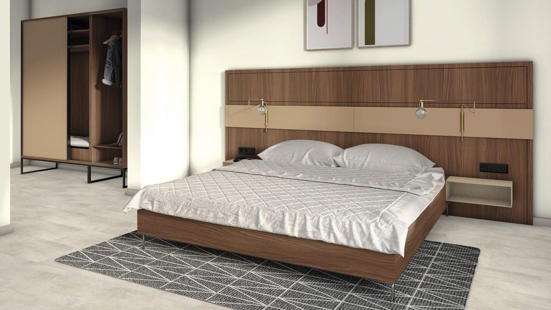 EGGER U250 ST9 Caramel Beige — uni colour panel decor for custom cabinetry (close-up)