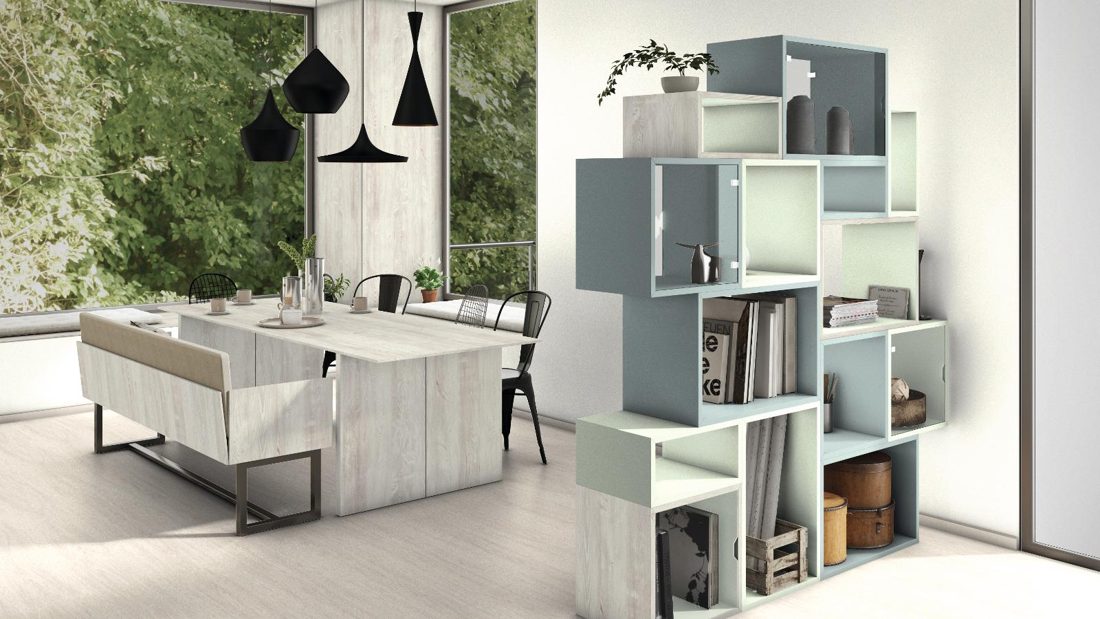 EGGER U636 ST9 Fjord Green — uni colour panel decor for custom cabinetry (3D view)