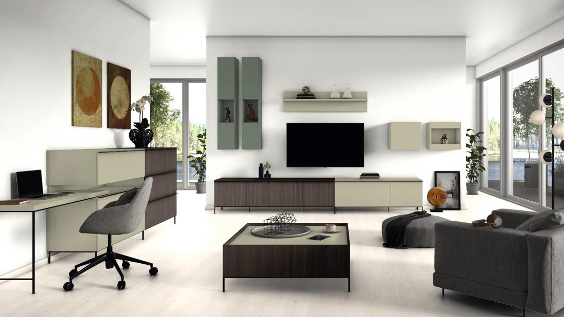 EGGER U638 ST9 Sage Green — uni colour panel decor for custom cabinetry (3D view)