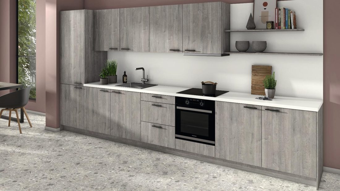 EGGER U763 ST76 Pearl Grey — uni colour panel decor for custom cabinetry (3D view)