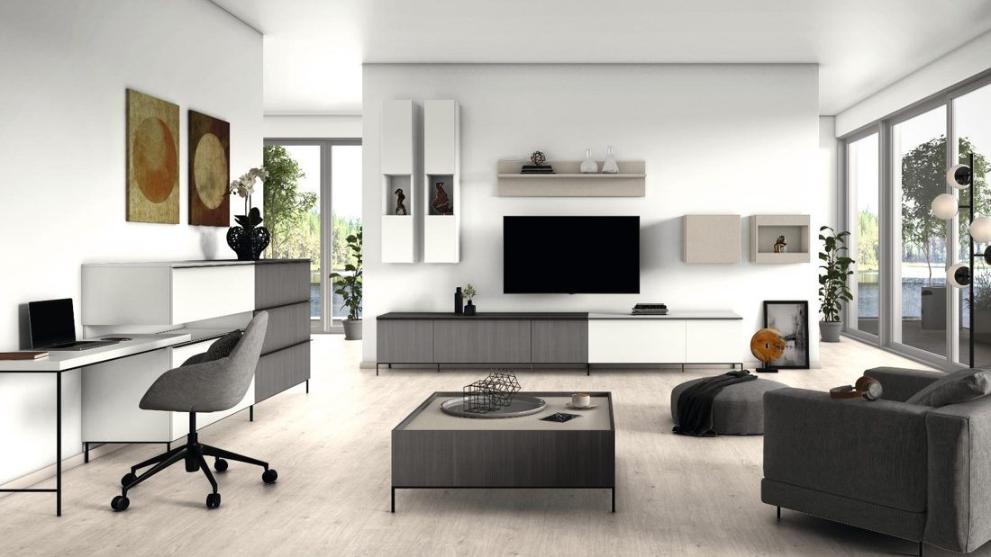 EGGER U763 ST9 Pearl Grey — uni colour panel decor for custom cabinetry (3D view)