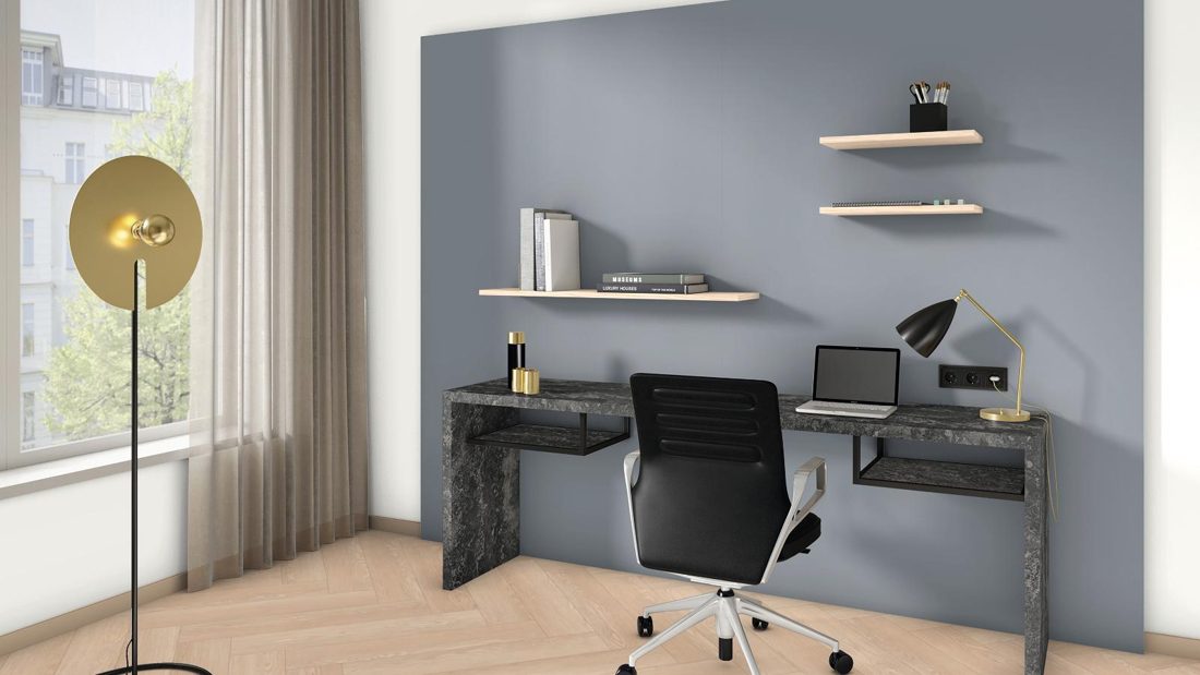 EGGER U780 TM Monument Grey — uni colour panel decor for custom cabinetry (3D view)