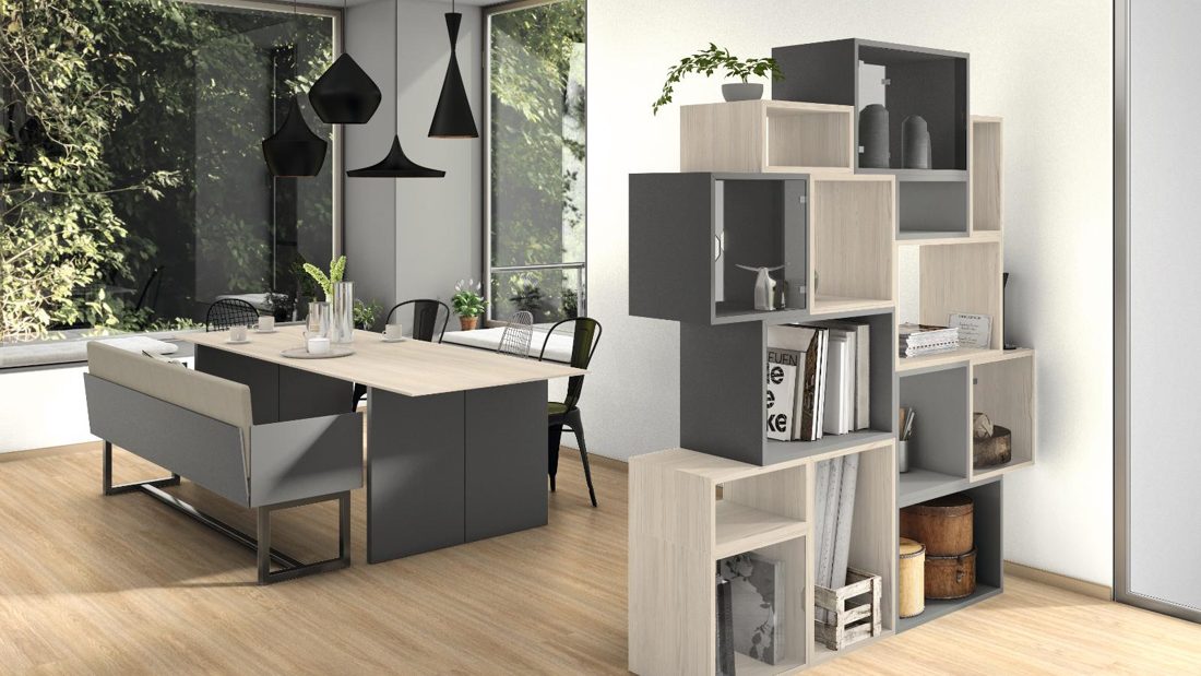 EGGER U960 ST9 Onyx Grey — uni colour panel decor for custom cabinetry (3D view)