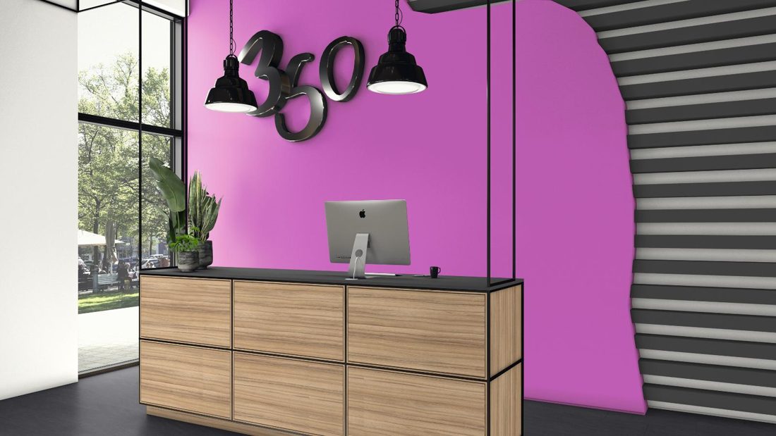 EGGER U963 ST9 Diamond Grey — uni colour panel decor for custom cabinetry (3D view)