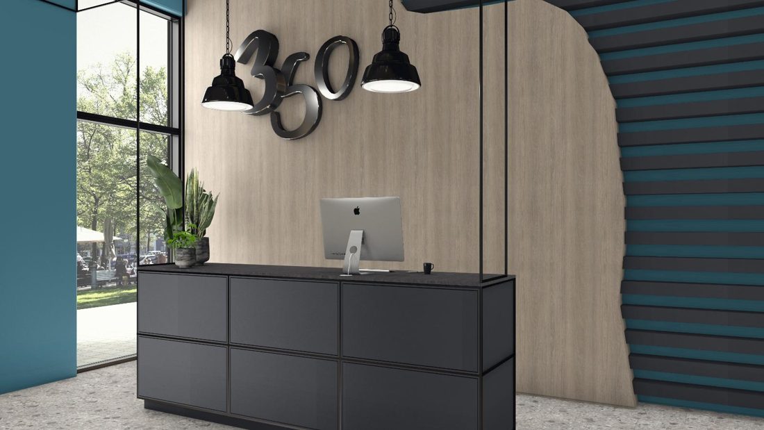 EGGER U968 PM Carbon Grey — uni colour panel decor for custom cabinetry (3D view)