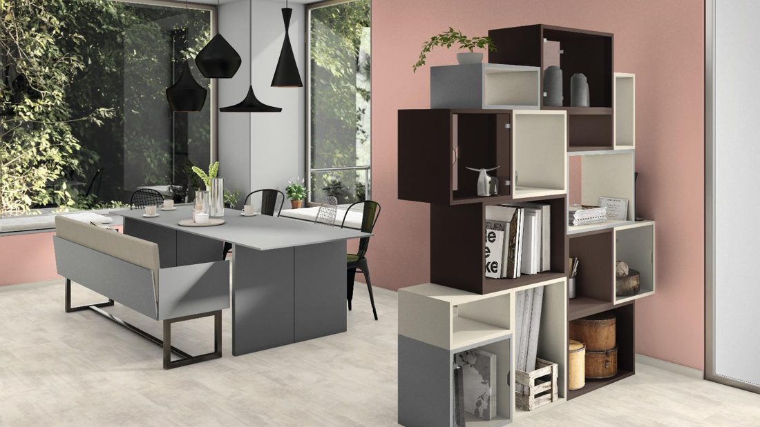 EGGER U989 ST9 Black Brown — uni colour panel decor for custom cabinetry (3D view)