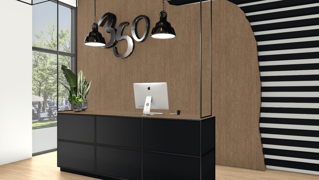 EGGER U999 TM12 Black — uni colour panel decor for custom cabinetry (3D view)