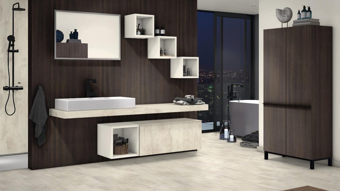 EGGER W1200 ST9 Porcelain White — uni colour panel decor for custom cabinetry (3D view)
