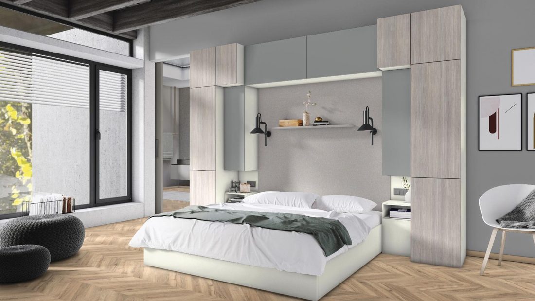 EGGER W960 ST7 Classic White — uni colour panel decor for custom cabinetry (3D view)