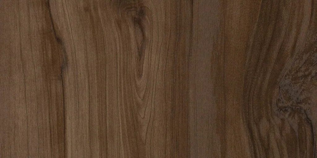 Americana K65 Uniboard TFL in Nobella texture — brown woodgrain finish for custom cabinetry