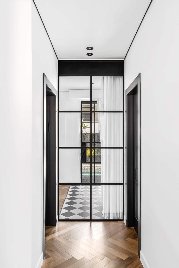 Black and Herringbone Duplex — custom kitchens, built-ins & wall units, wall paneling, bathroom vanities by iKitchen Cabinetry, view 15