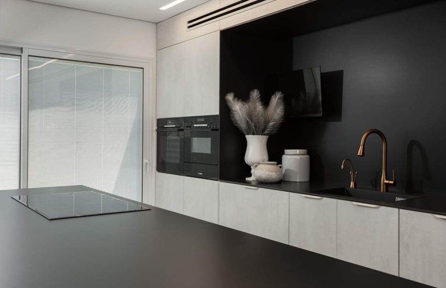 Black Marble Stair House — custom kitchens, built-ins & wall units, wall paneling by iKitchen Cabinetry, view 4