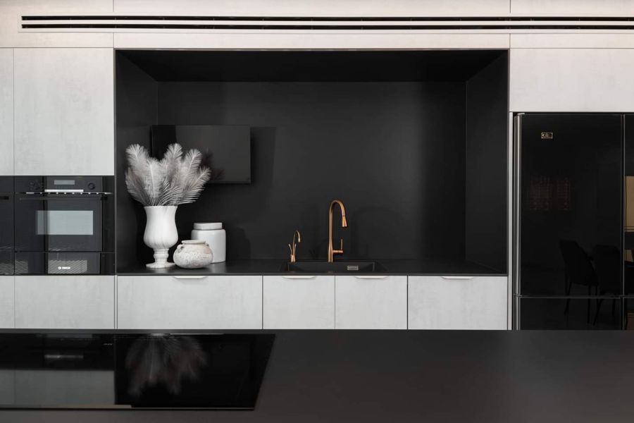 Black Marble Stair House — custom kitchens, built-ins & wall units, wall paneling by iKitchen Cabinetry, view 6