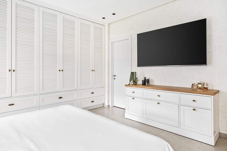 Black Oak and Ochre Apartment — custom kitchens, built-ins & wall units, wall paneling, bathroom vanities, walk-in closets by iKitchen Cabinetry, view 11