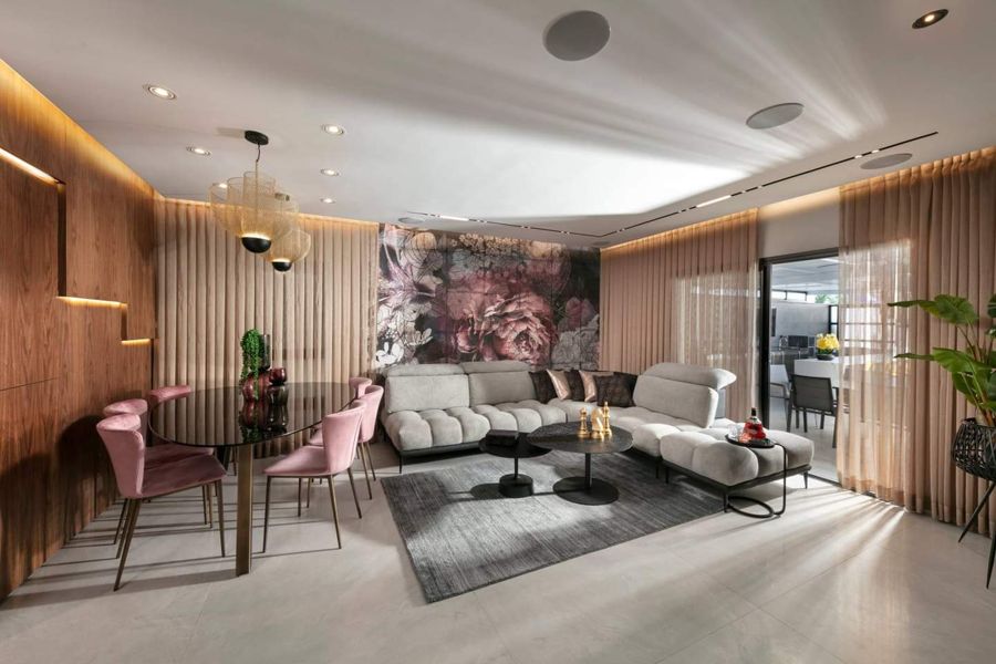 Blush and Walnut Apartment — custom kitchens, built-ins & wall units by iKitchen Cabinetry, view 6