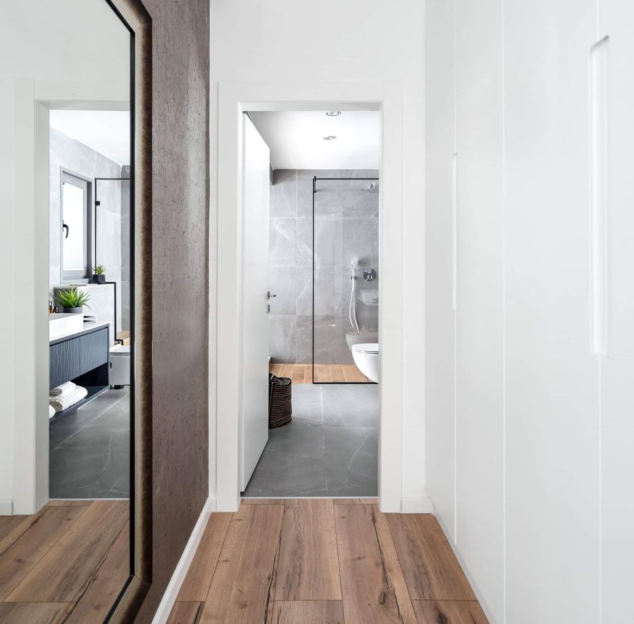 Champagne and Stone Apartment — custom kitchens, built-ins & wall units, bathroom vanities by iKitchen Cabinetry, view 16