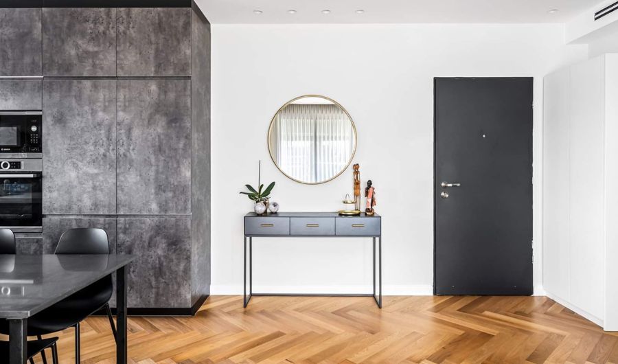 Concrete Volume Apartment — custom kitchens, built-ins & wall units, bathroom vanities by iKitchen Cabinetry, view 2